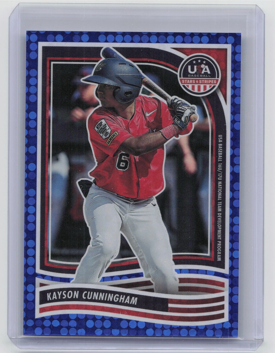 2024 Panini Stars & Stripes #147 Kayson Cunningham Blue