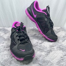 Nike Training Shoes Flex Trainer Black Purple Athletic Sneakers Women's