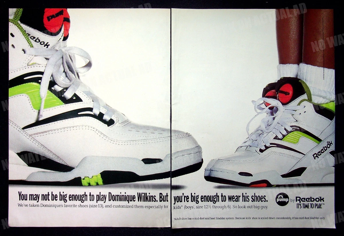The Pump Shoe Reebok 1990 Trade Print Magazine Ad Poster ADVERT