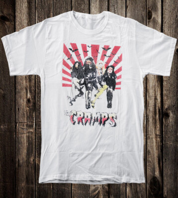 Retro Tee T Shirt 100% Cotton 80's Punk Style The Cramps Rising