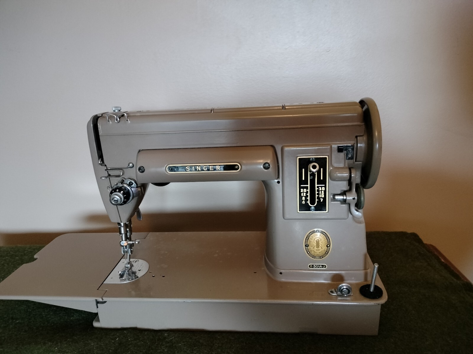 Vintage Singer Sewing Machine 301A w/Case Foot Pedal USA long bed eBay