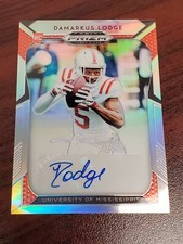 2019 Prizm Draft Picks Auto #189 DaMarkus Lodge Ole Miss D