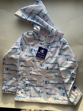 Champion Boys Allover Logo Script spring summer Windbreaker rain jacket size 5