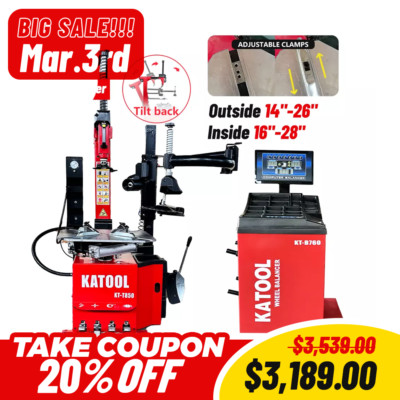 ComboTire Changer KT850 + Wheel Balancer KT-B760, Garage Equipment, Shop Tools