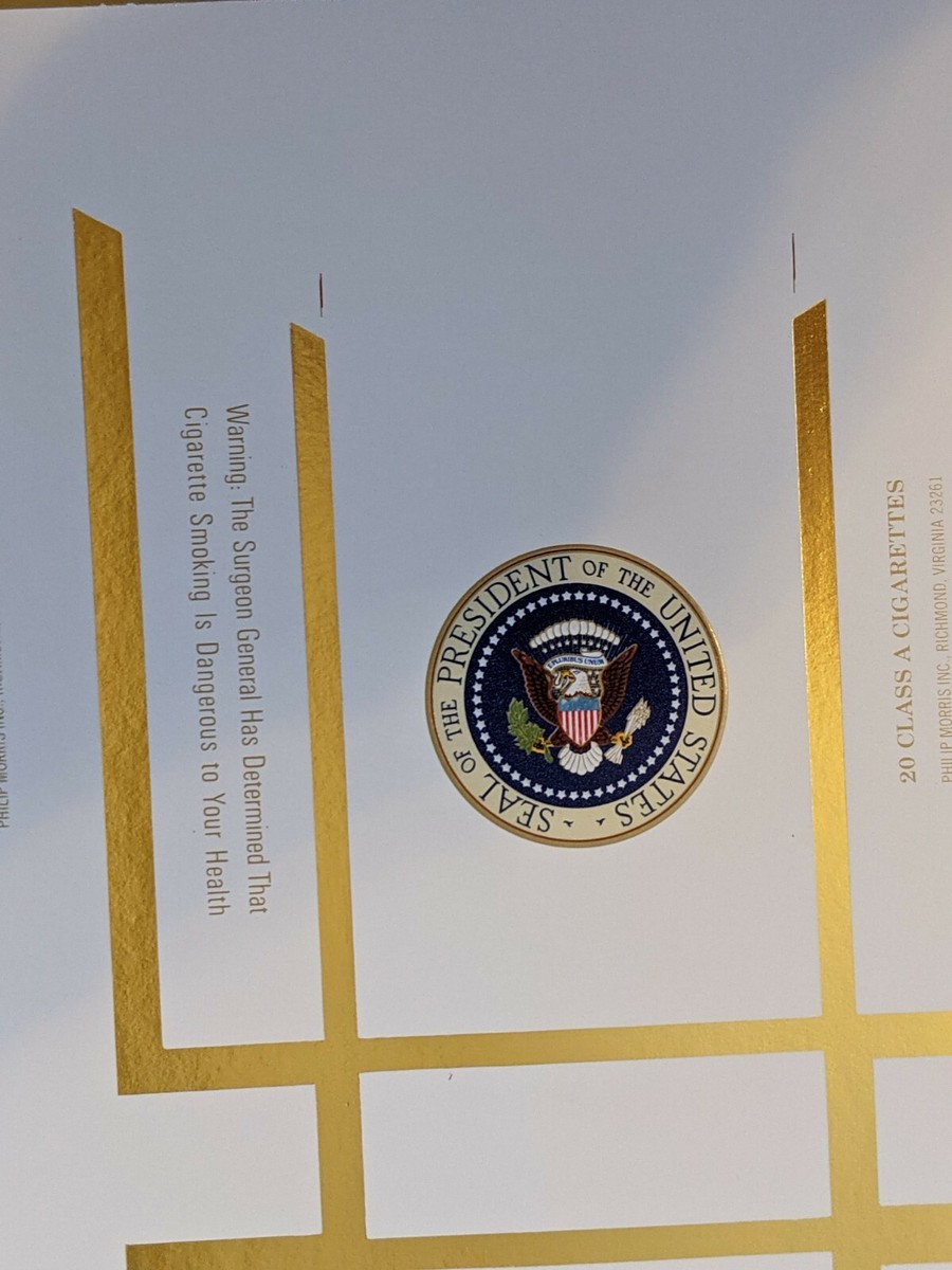 Vintage Reagan President Era Air Force One Cigarette Box Pack Sleeve Uncut  Sheet