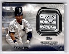 2021 Topps Baseball 70th Anniversary Patch Derek Jeter #70LP-DJ NY Yankees