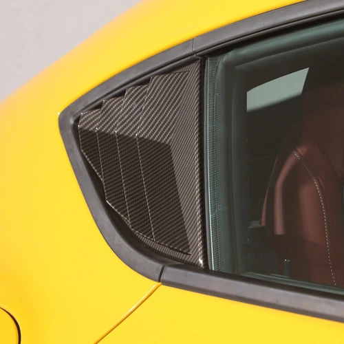 For Toyota Supra A90 A91 2019-25 ABS Black/Carbon Rear Window Louver Cover Trims - Foto 7 di 17