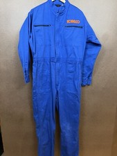 VTG Sun Asahi Japan Kobelco Heavy Machinery Blue Work Jumpsuit Coveralls Medium