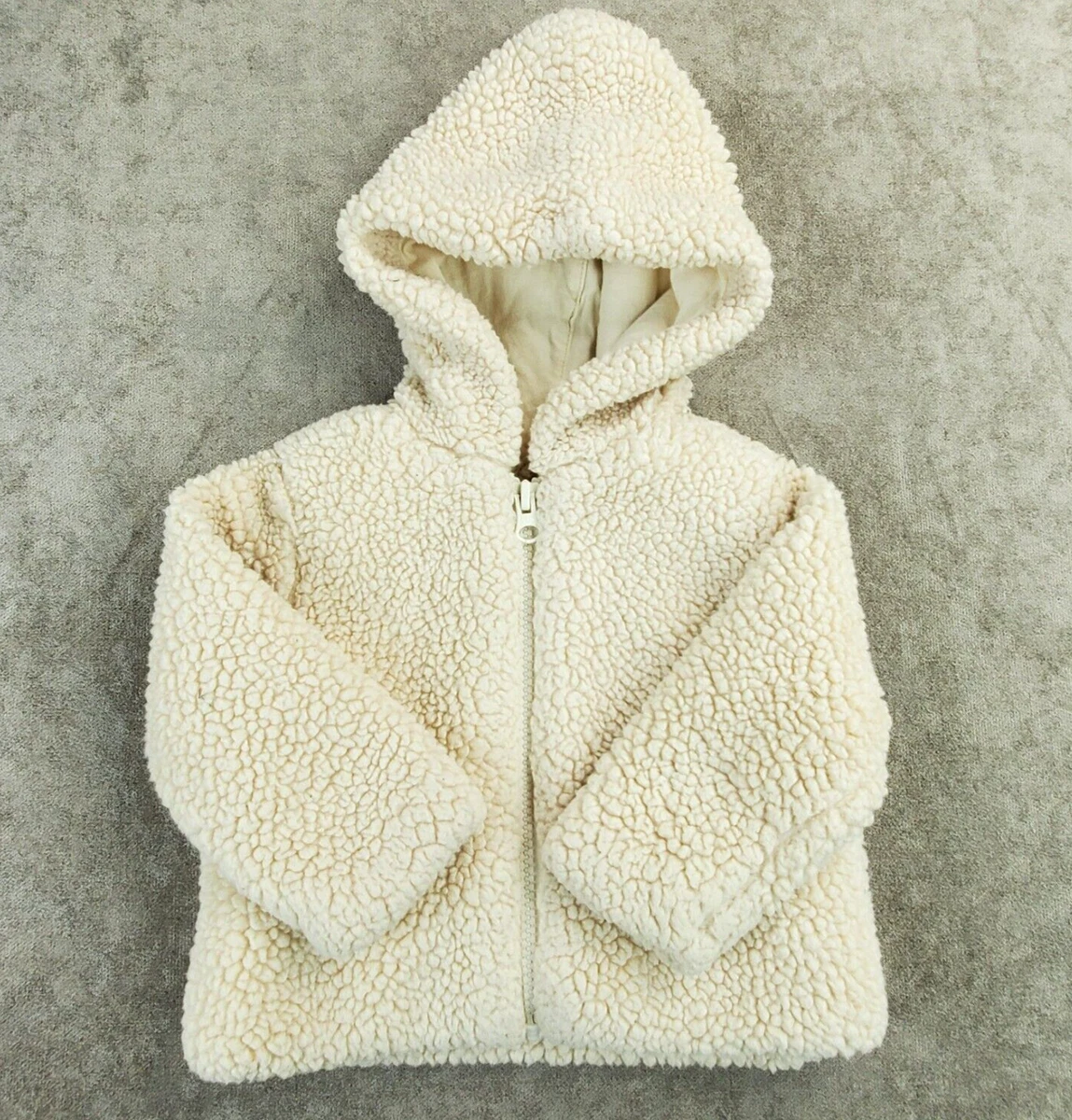 Gymboree Infant Jacket 6 to 12 Months Sherpa Fleece Hooded Zipper