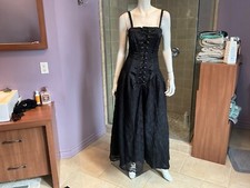 XL Xtrax Lace and Satin Black Gothic Dress