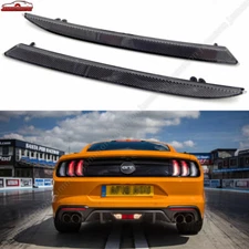 2pcs Smoked Lens For Ford Mustang 18-22 Rear Bumper Reflector 21-23 Mach 1’s