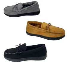 Men's House Shoe Fur Indoor Outdoor Anti-Slip Moccasin Slippers 8-13 Size