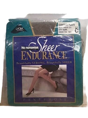 No Nonsense Sheer Endurance Pantyhose City Taupe Size C - Picture 1 of 3