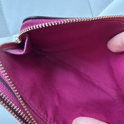 Coach New York - Magenta Pink Double Corner Zip Womens Wristlet