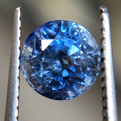 5mm 0.85 CT Natural Cornflower Blue Sapphire – Unheated Ceylon Round Gemstone - Picture 10 of 11