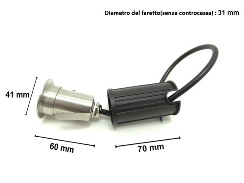 Faretto LED 12V 1w Calpestabile per piscina Fontane Impermeabile - Imagen 2 de 4
