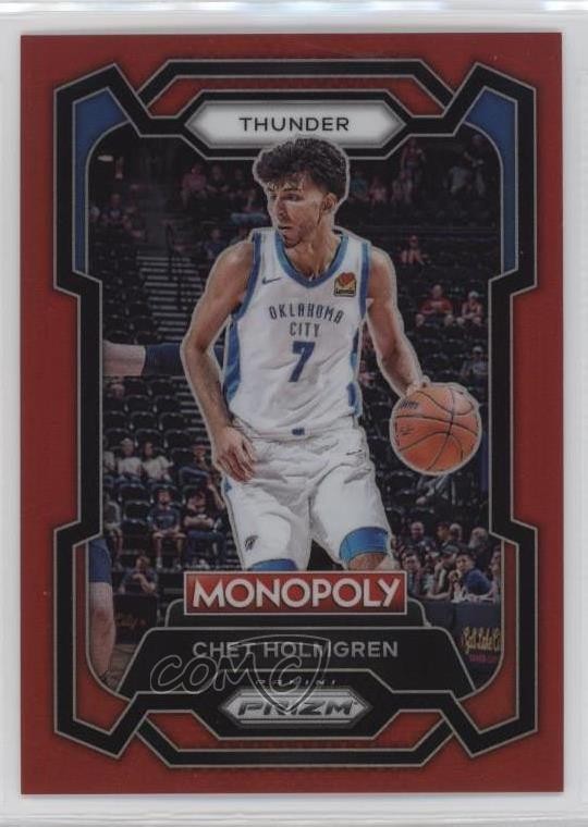 2023-24 Panini Prizm Monopoly Red Prizm 70/99 Chet Holmgren #62 0u3v