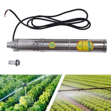 Solar Water Pump 24V 370W Submersible Deep Well Pump for Villages Camping Car