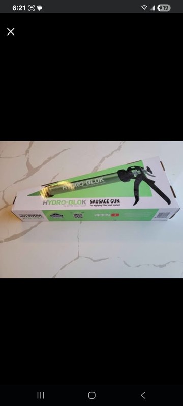 HYDRO-BLOK Sausage Gun Green Black for Caulking and Joint Sealant 20oz