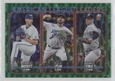 2024 Series 1 League Leaders Green Crackle Foil Chris Bassitt Zach Eflin h7i