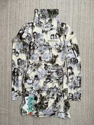 Off White Floral Print Dress - Women s UK 12 - Grey / Multi £700+ RRP BNWT