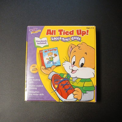Trend Learning All Tied Up!  Lace & Trace Cards Tying Shoes Storybook Included