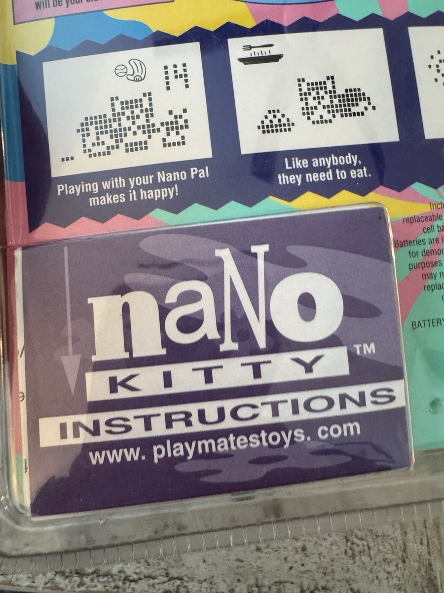 RARE Clear-silver Ver1 Virtual Pet Nano Kitty 1997 RARE Clear-silver Ver1 Virtual Pet Nano Kitty 1997