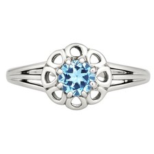Natural Sky Blue Topaz 925 Sterling Silver Ring s.6 Jewelry R-1761