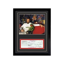 Jim Henson Signed Cancelled Check Framed Display Jim Henson Signed Cancelled Check Framed Display