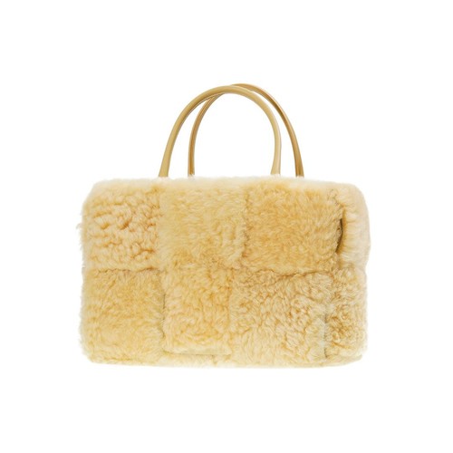 Bottega Veneta Arco Shearling Tote Bag 652867 V13F1 9321 71014585