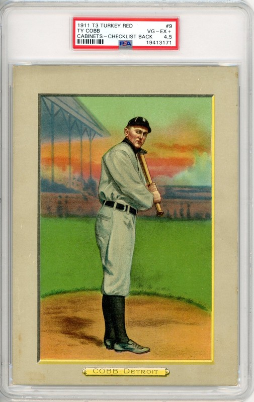 T3	Turkey Red	Ty	Cobb	9	PSA 4.5	Tigers Checklist back PWCC - A