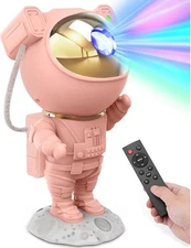 Cute Room Decor Aesthetic - Pink Astronaut Galaxy Projector for Teen Girls Bedro