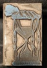 New ListingVintage Printing Letterpress Printer Type Block Hourglass Man Hand Mid-Century
