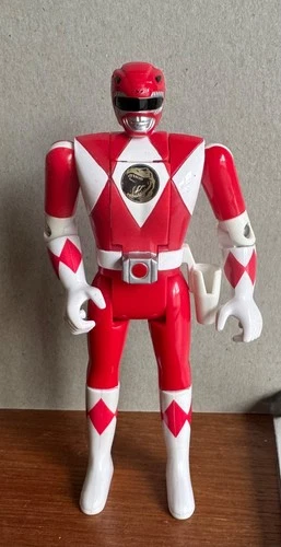 Vtg 1993 Bandai Mighty Morphin Power Rangers Red Flip Head 5” Action Figure