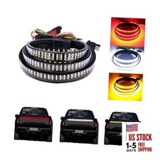 59" Truck Tailgate Light Bar, Triple Row LED Light Strip with Red Brake White