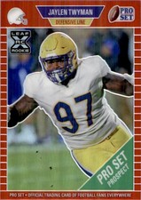 Jaylen Twyman 2021 Leaf NFL Pro Set Metal XRC Rookie Red #41 72/100