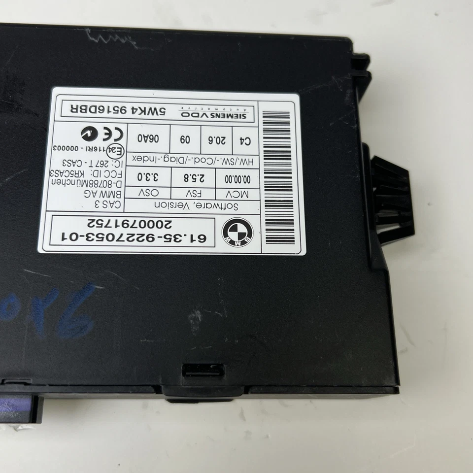 BMW X6 2010 módulo de control de acceso confort 9227053 OEM Foto 3 de 4