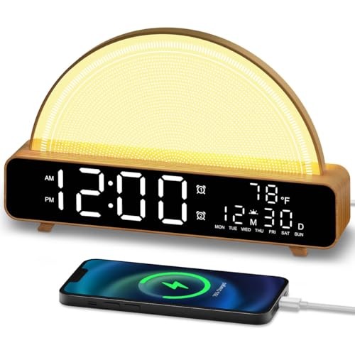 Sunrise Alarm Clock Wake Up Light with Sunrise Simulation White Noise Machine - Picture 2 of 7