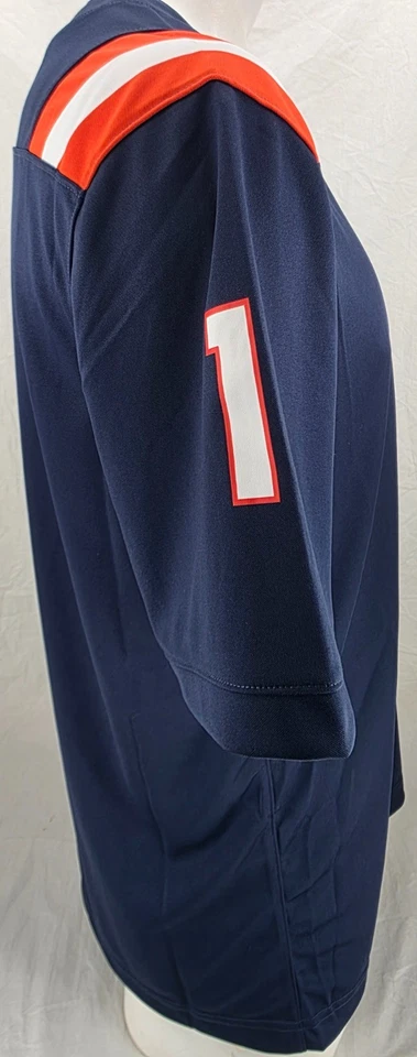 NUEVA Camiseta de Fútbol Illinois Fighting Illini Azul Marino #1 Nike Team Dri-Fit Para Hombre L Foto 4 de 4