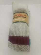 Vtg 70s/80s men  s Bonjour Cuff Slouch Socks 3 Pair Off Color NWT