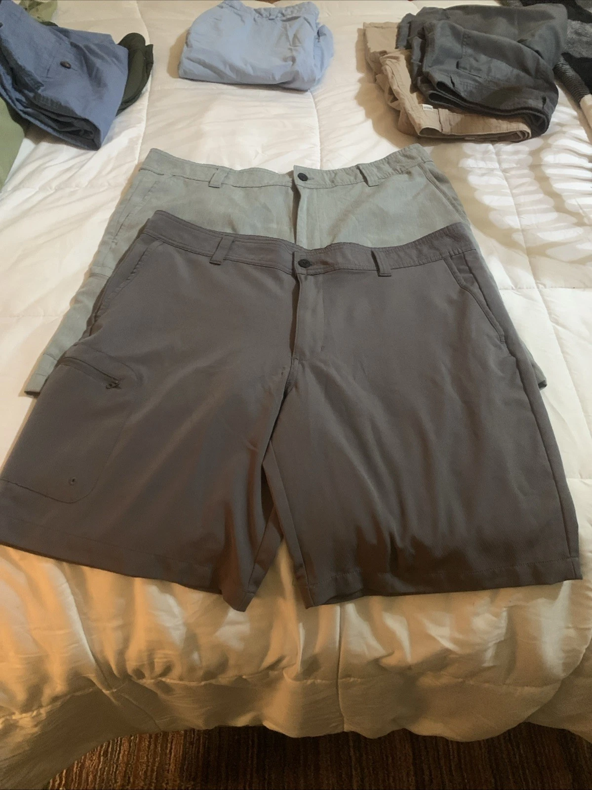 (2 Pair) Magellan Men’s Fish Gear Water Repellant Size 38 Shorts