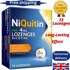 NiQuitin Mint 4 mg Lozenges - Effective Smoking Craving Relief- 72 Lozenges