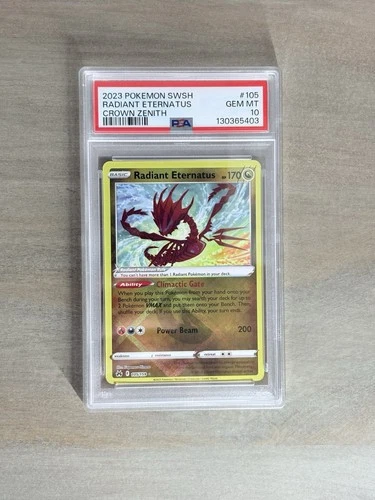 2023 Pokemon Sword & Shield Crown Zenith #105/159 Radiant Eternatus PSA 10 Gem