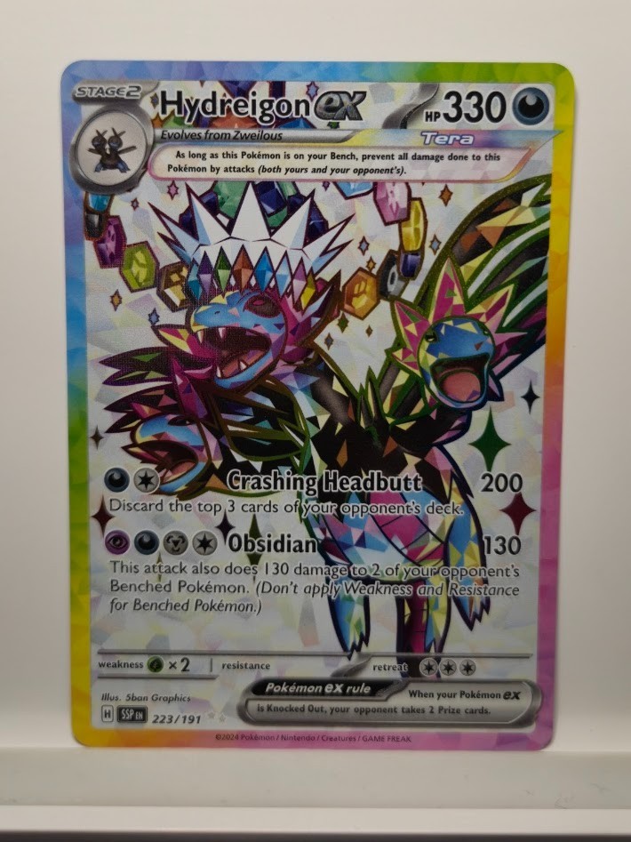 Pokemon Hydreigon ex Holofoil Ultra Rare SV08: Surging Sparks 223/191 NM