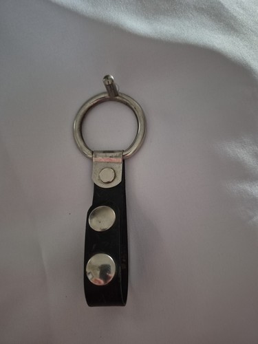 Vintage Leather Black Baton Ring Holder Carrier