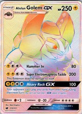 Pokemon Alolan Golem GX (Secret) 113/111 Crimson Invasion Rainbow Rare NM on eBay