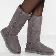 UGG Womens Classic Tall II Black Gray Winter ...