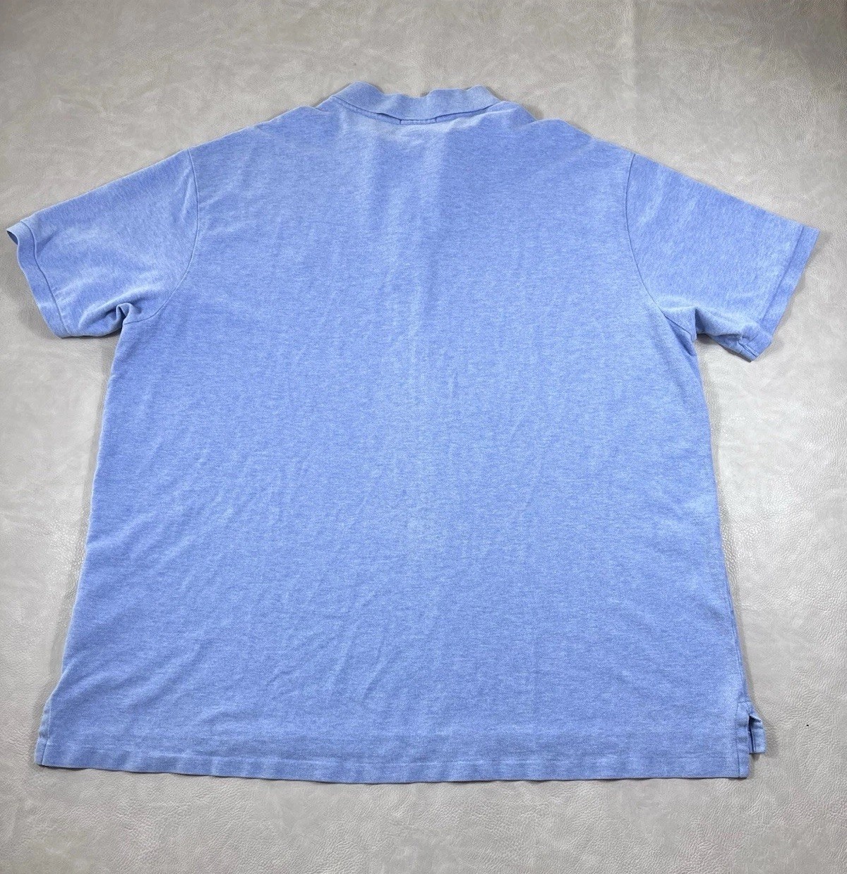Polo Ralph Lauren camicia uomo 3XB blu grande manica corta maglia con bottoni pony