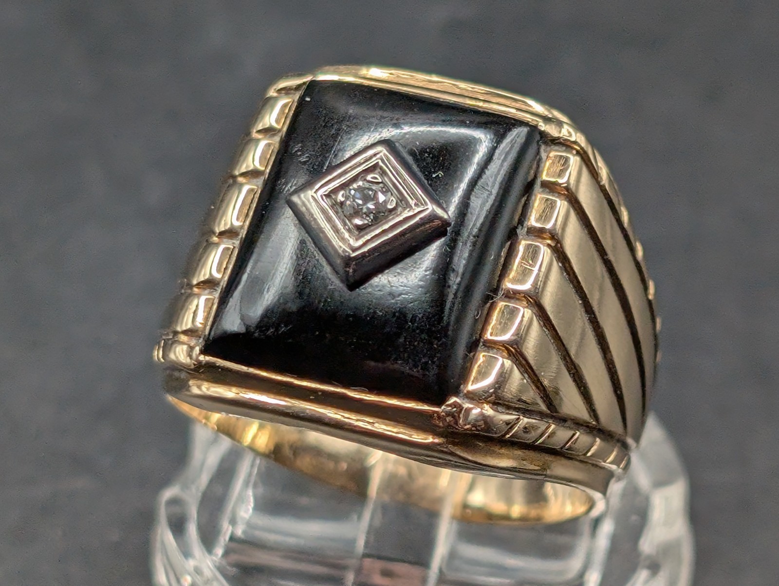 🔥 ANTIQUE 10K SOLID GOLD HEAVY STATEMENT RING NA… - image 9