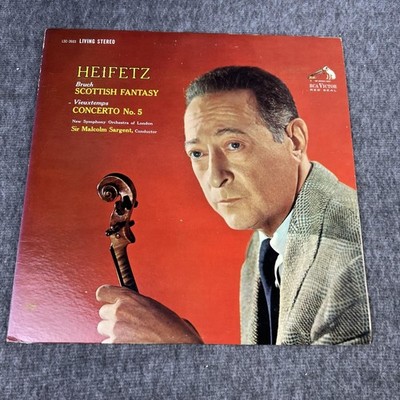 Heifetz Vinyl Bruch Scottish Fantasy Vieuxtemps Concerto No 5 LP RCA Victor